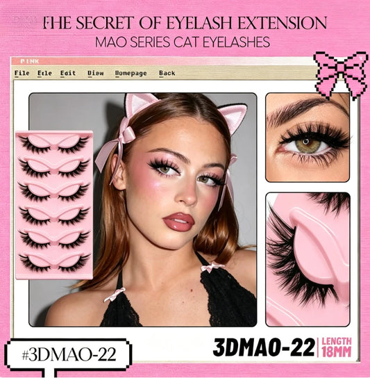 Natural Russian Strip Lashes Synthetic Hair Dramatic Style