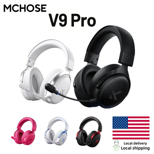 MCHOSE V9 Pro Wireless Gaming Headset 7.1 Surround Sound Mic