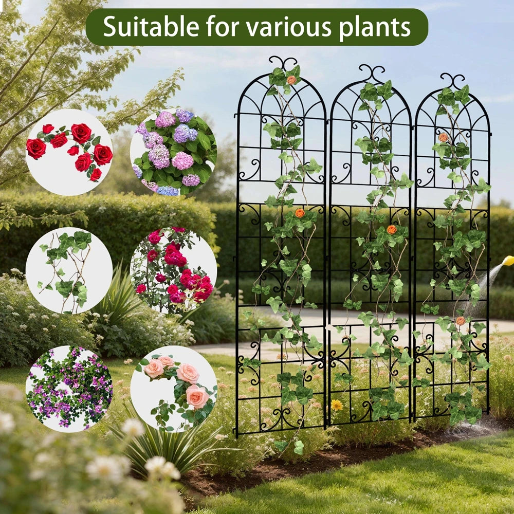 Tall Metal Garden Trellis For Outdoor Climbing Plants And Vines