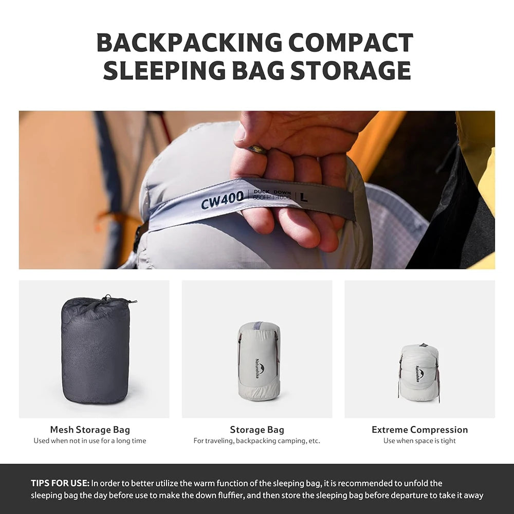Naturehike Duck Down Winter Sleeping Bag For Camping And Hiking