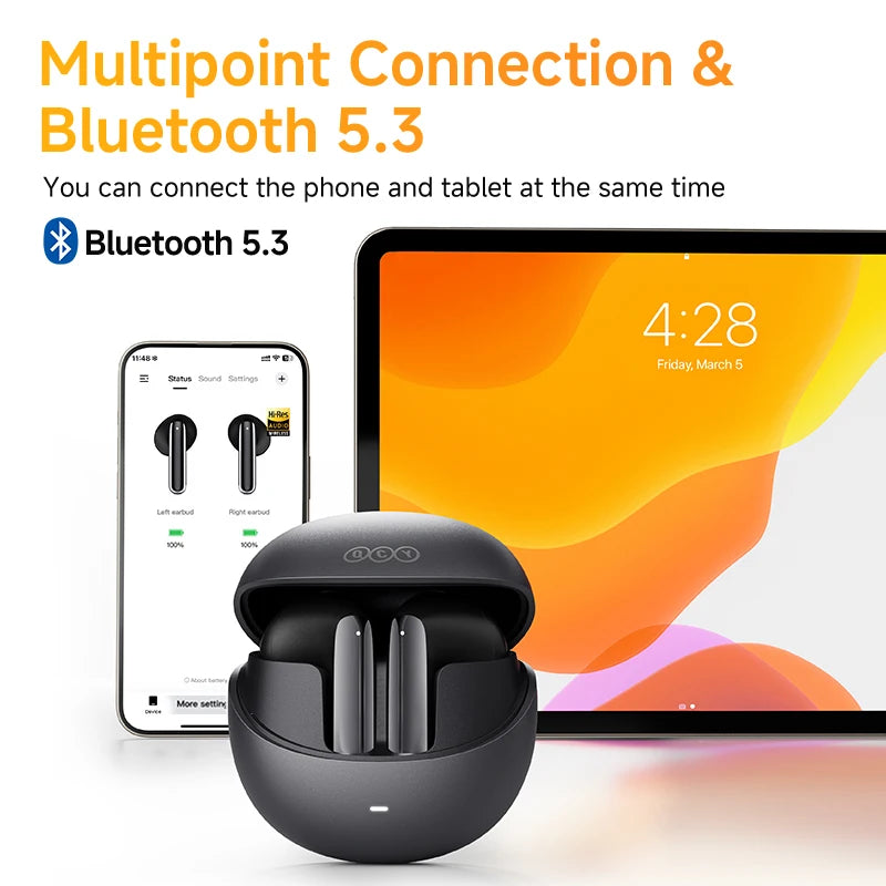 QCY AilyBuds Pro Plus Wireless Earbuds Adaptive ANC Bluetooth 5.3