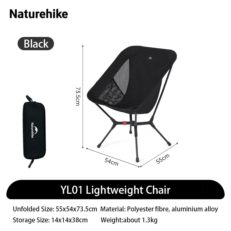 Naturehike Ultralight Folding Camping Chair With Strong Aluminum Frame