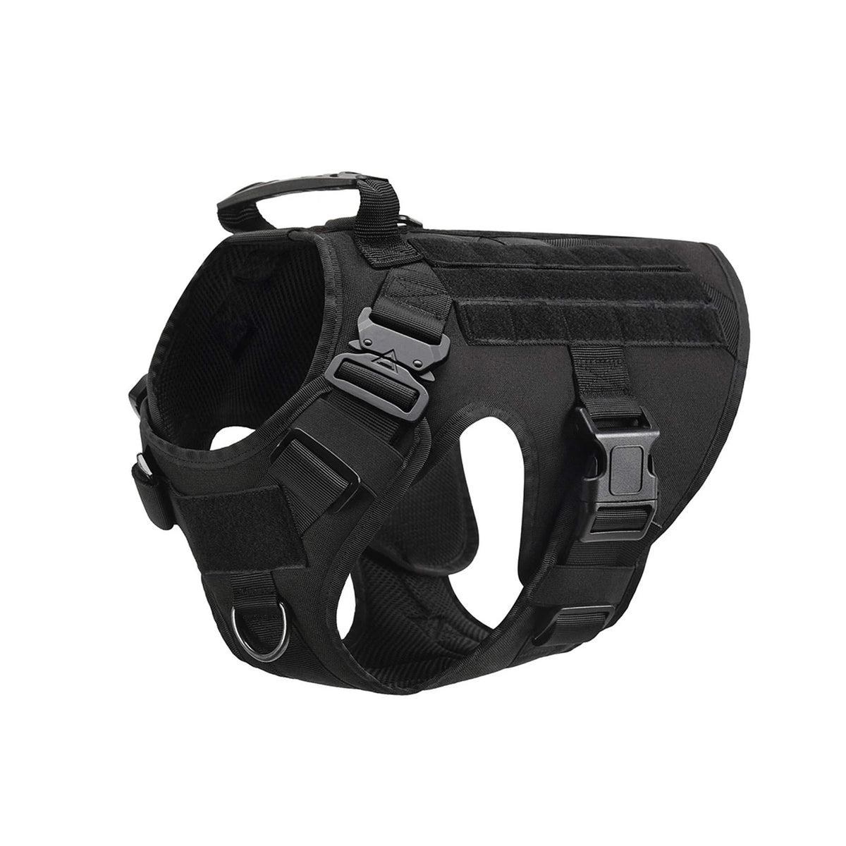 Petravel Tactical Dog Harness With Molle Pouch And Buckle