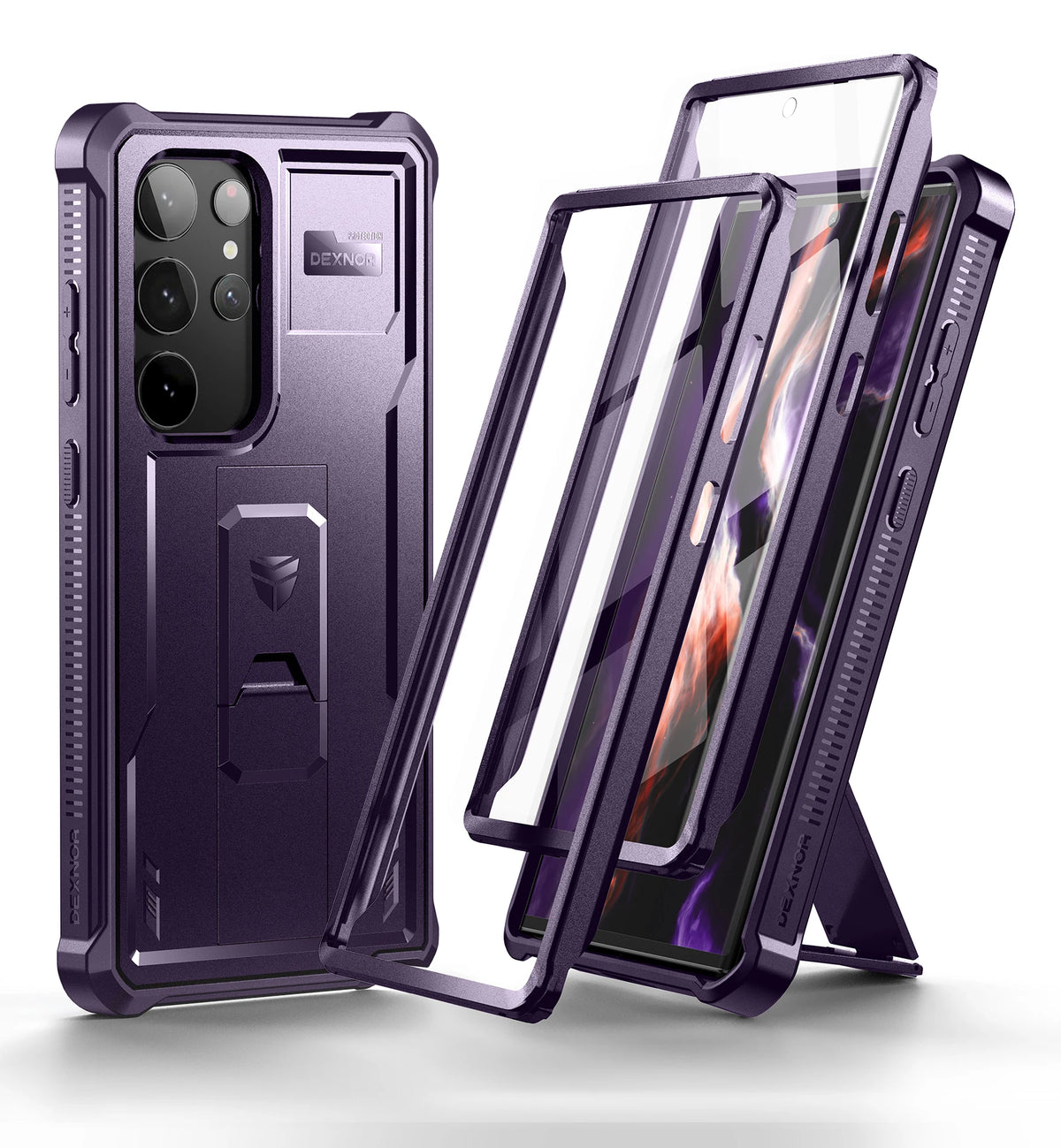 Dexnor Heavy Duty Case Samsung Galaxy S23 Ultra With Kickstand Protection