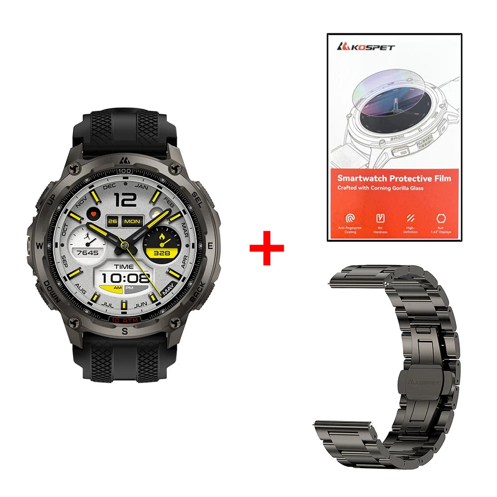 Kospet Tank T4 Smartwatch Featuring GPS And Heart Rate Monitoring