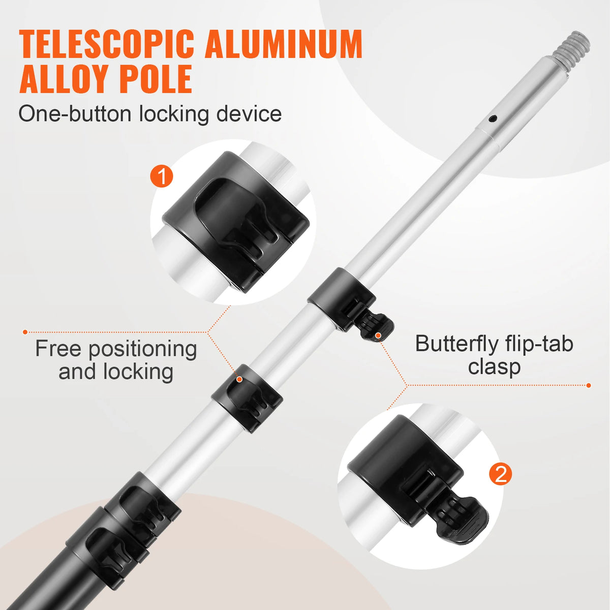 SucceBuy Manual Telescopic Pole Saw With Steel Blade For Trees