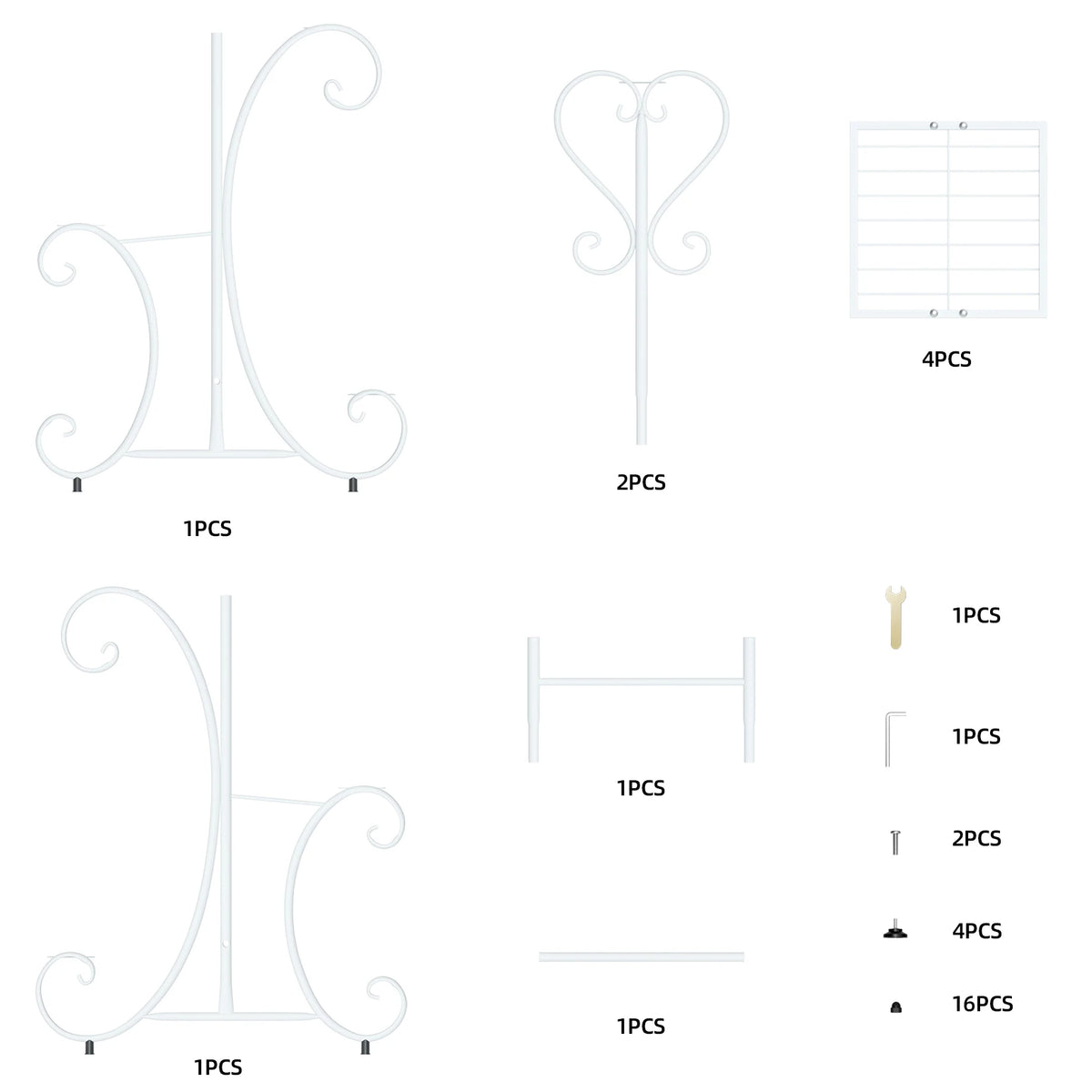 4 Tier Metal Plant Stand For Indoor Outdoor Garden Patio Display