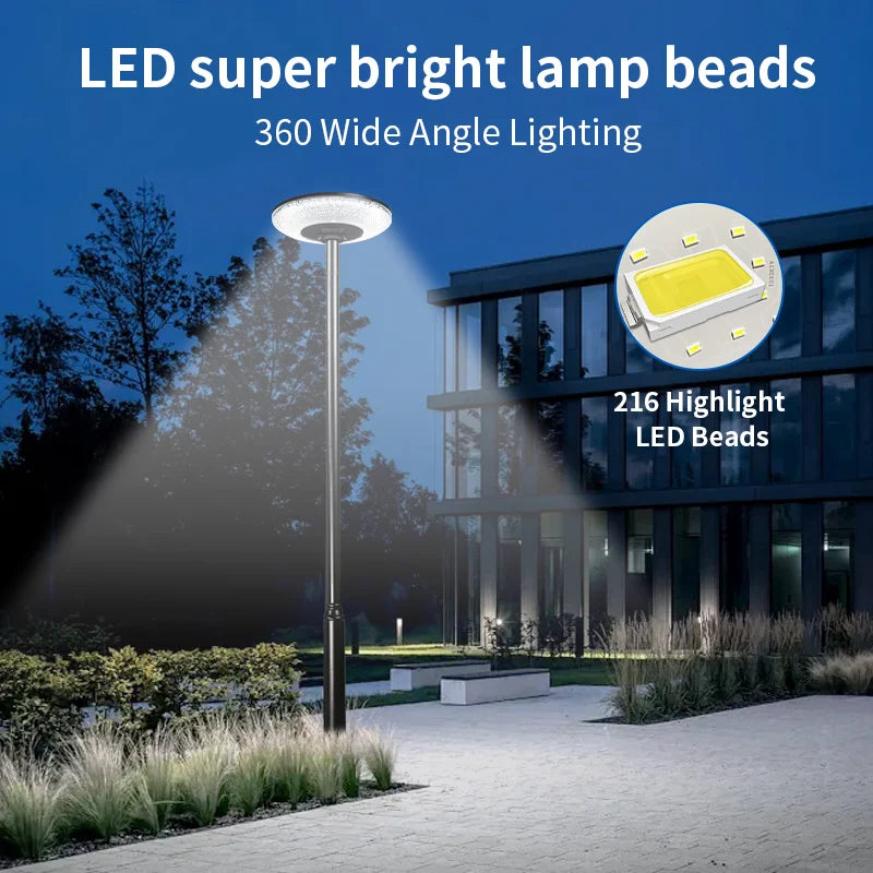 Morglad Solar Garden Light 360 Degree Radar Sensor Wireless Led Lamp