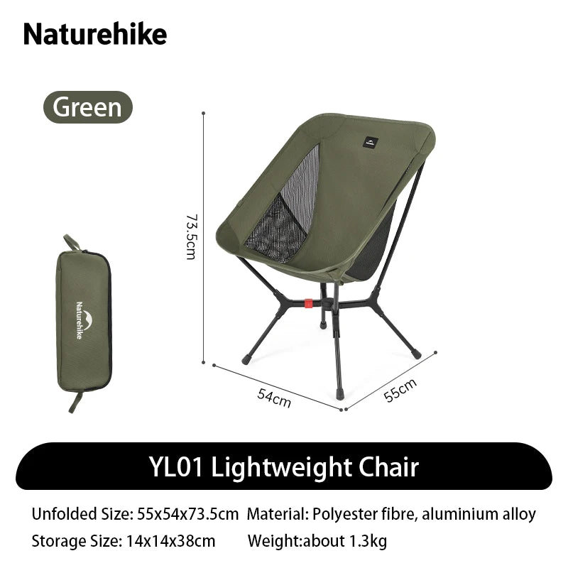 Naturehike Ultralight Folding Camping Chair With Strong Aluminum Frame