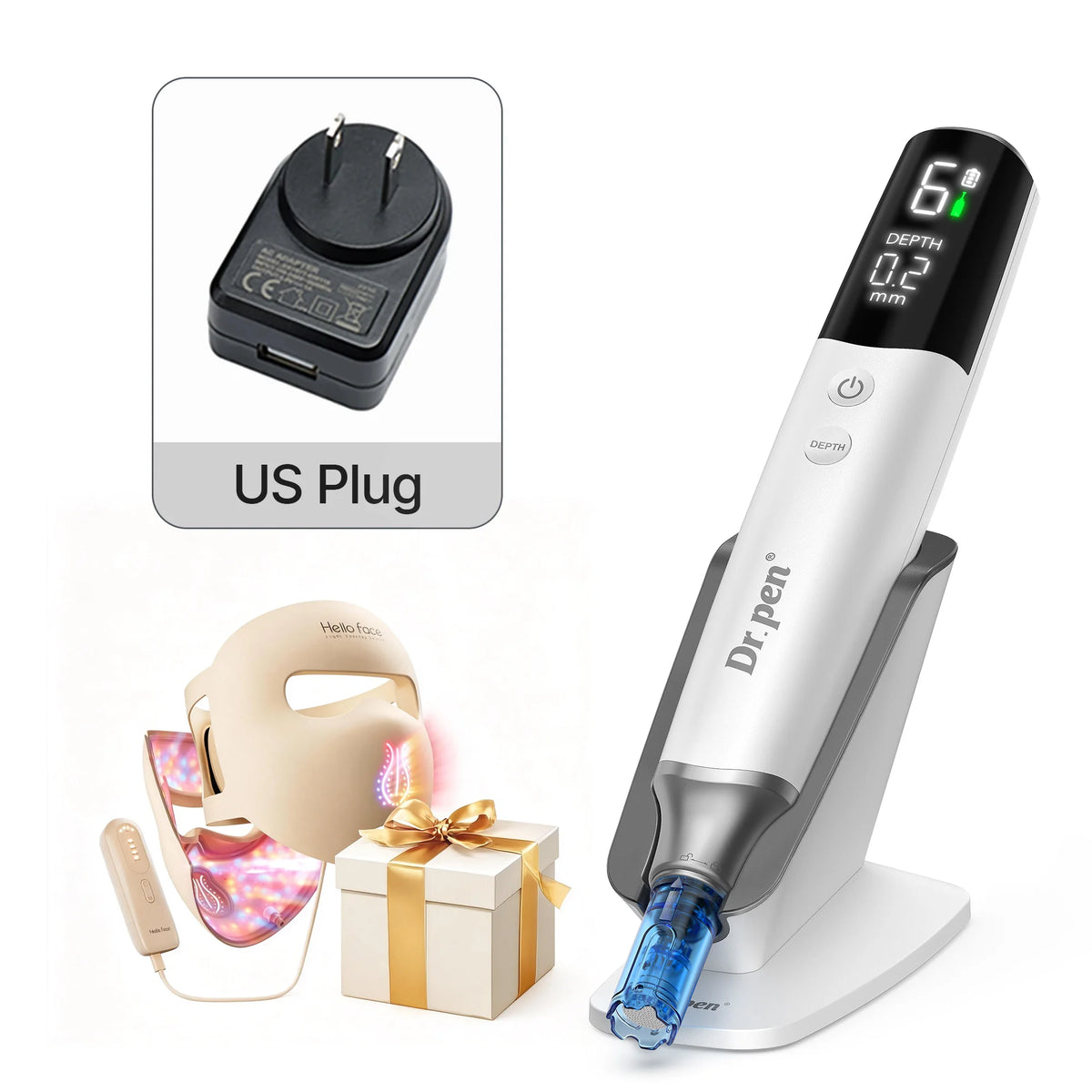 Hello Face M9 Derma Pen Microneedle Device With Led Mask