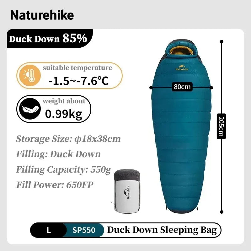 Naturehike Snowbird Duck Down Sleeping Bag For Cold Weather Hiking