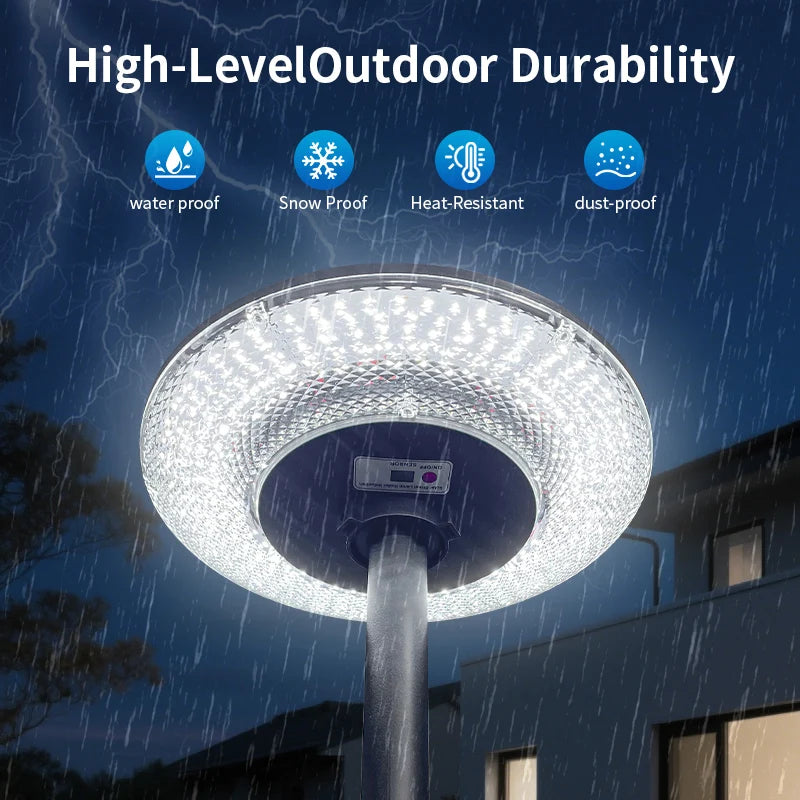 Morglad Solar Garden Light 360 Degree Radar Sensor Wireless Led Lamp