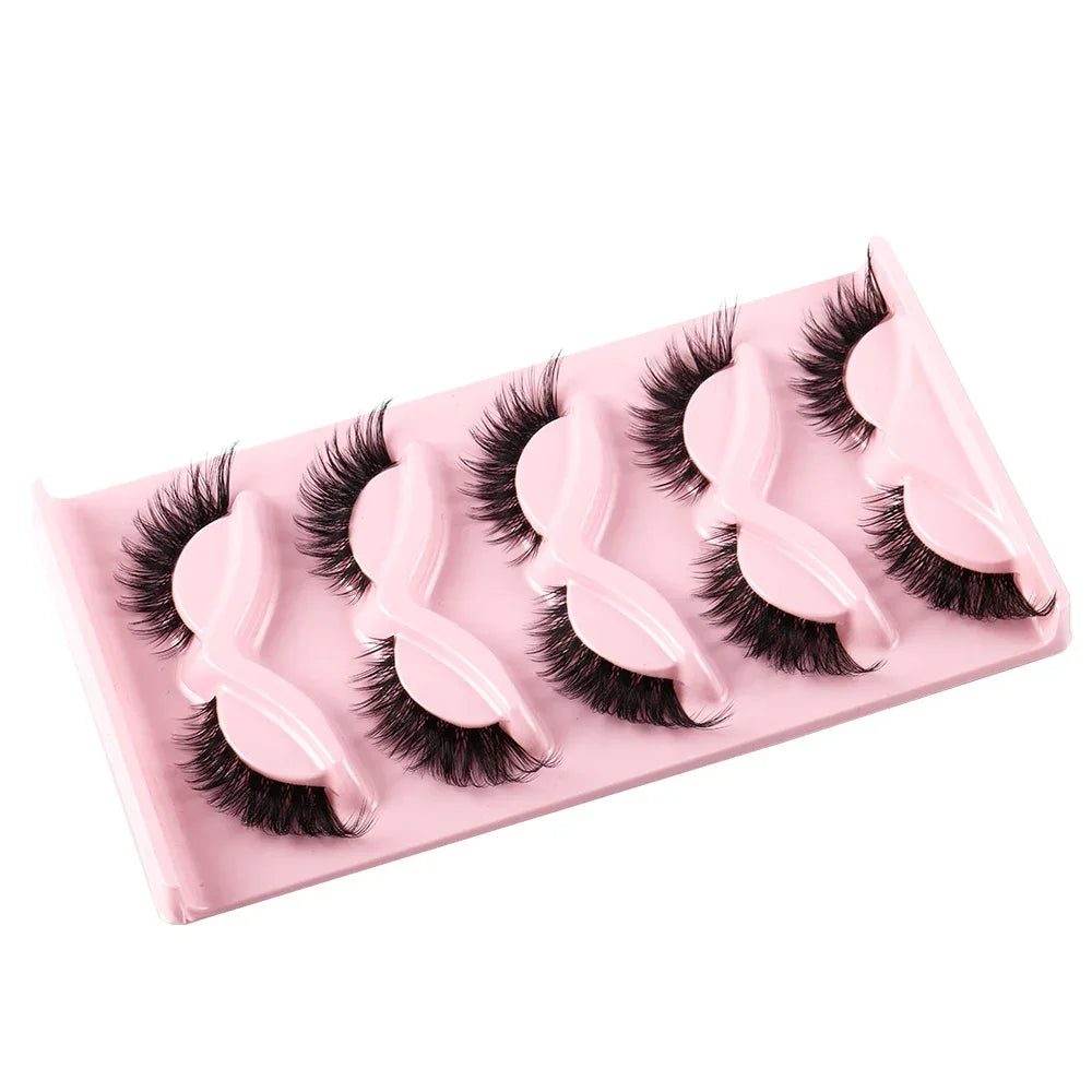 Natural Long Cat Eye Fake Eyelashes Winged Strip Lashes