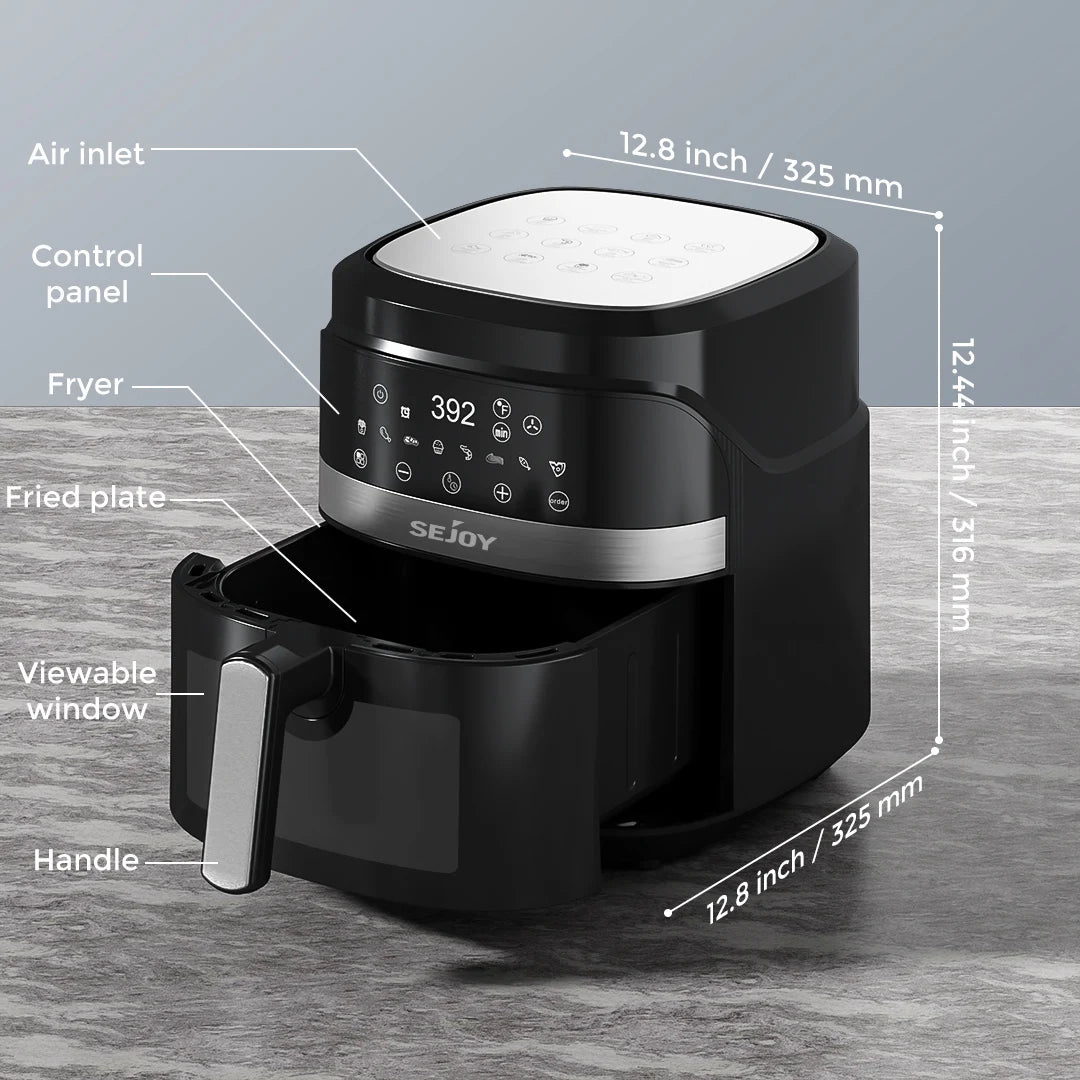 Sejoy 8 In 1 Air Fryer With Premium Ceramic Coating