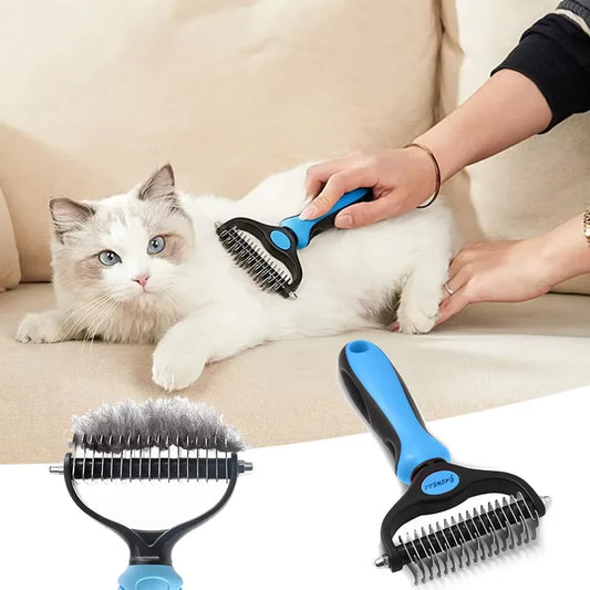 Premium Dual Sided Pet Grooming Brush For Dog And Cat