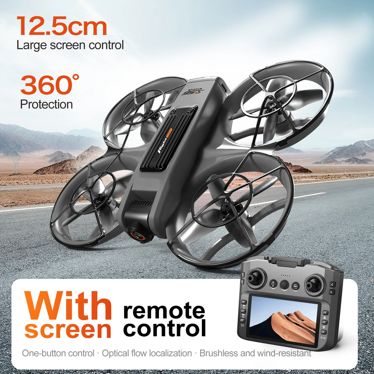ZNLYRION Brushless RC Drone With Stable Hover And 360 Protection