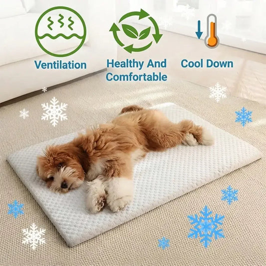 Breathable Cooling Pet Bed With Thick Sponge Padding
