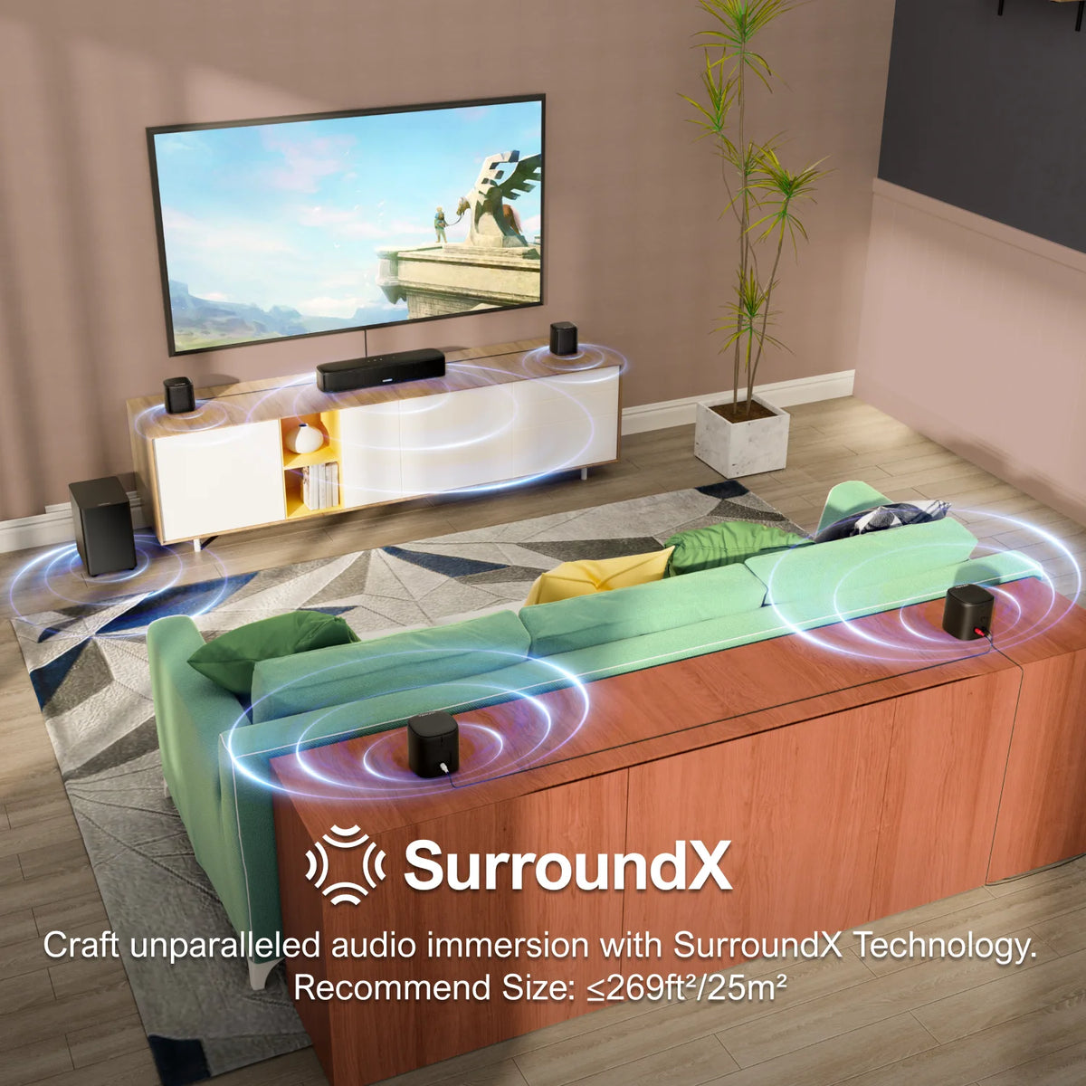 Ultimea 7.1CH Virtual Surround Soundbar With 330W Subwoofer