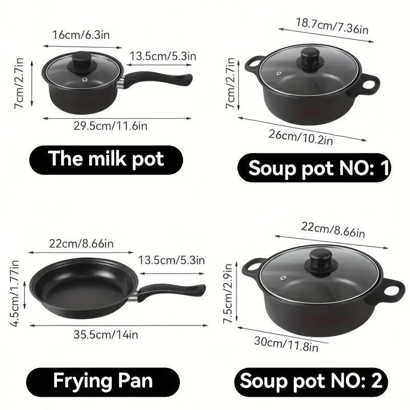 Aehome 13 Piece Stainless Steel Nonstick Cookware Set For Induction