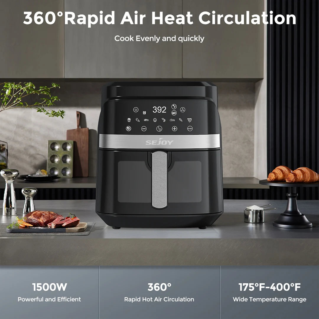 Sejoy 8 In 1 Air Fryer With Premium Ceramic Coating