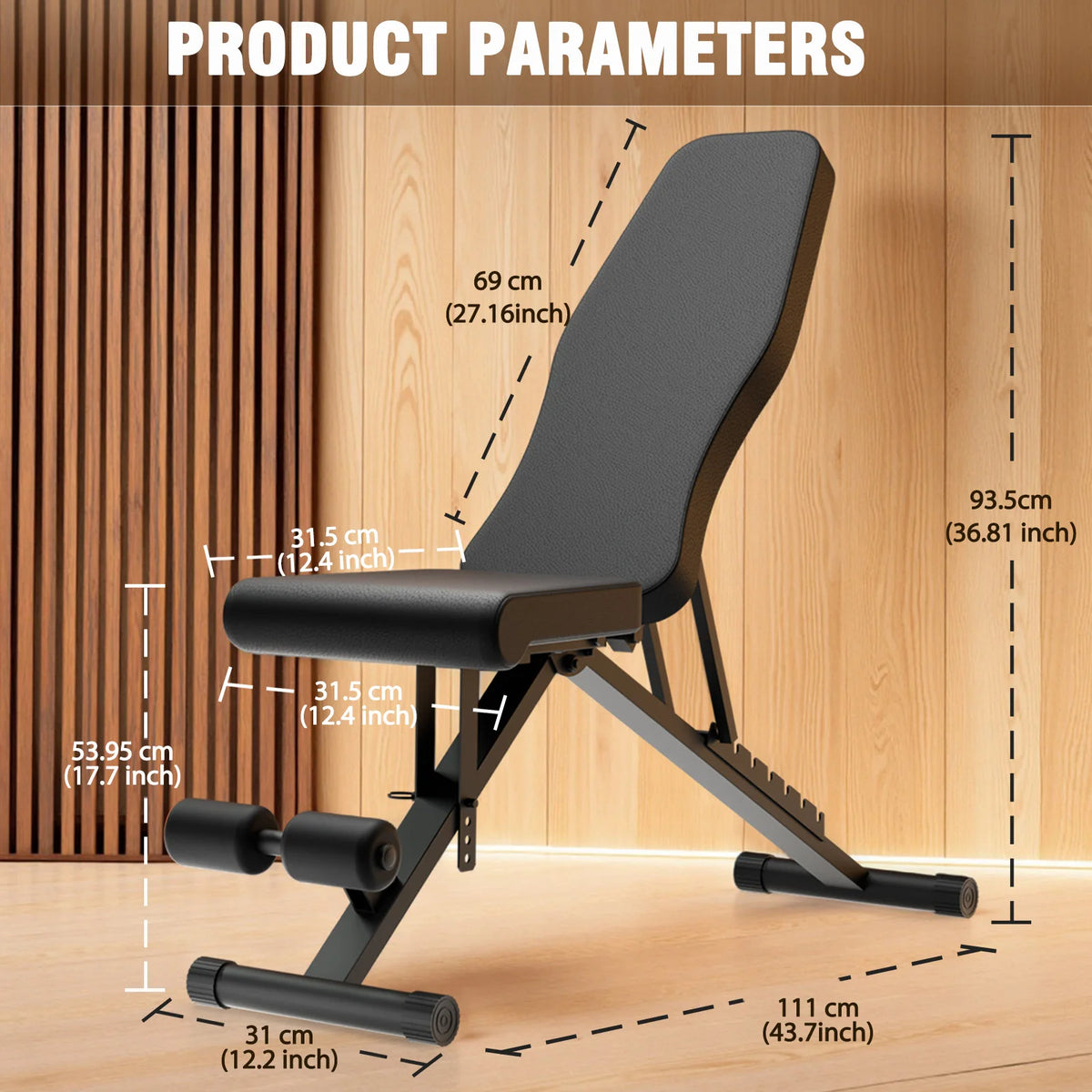 Adjustable Foldable Weight Bench For Full Body Strength Training