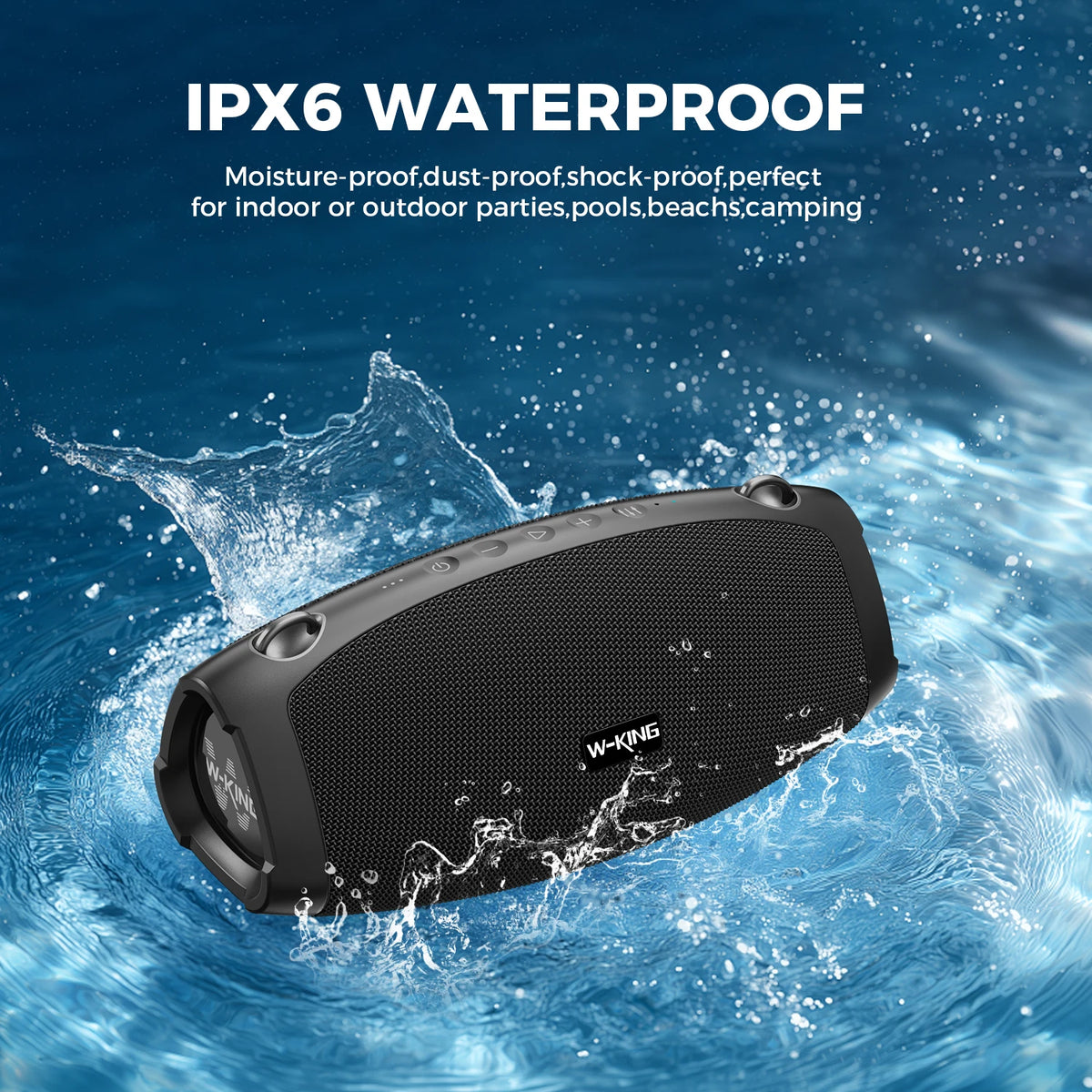 W King Portable Wireless Bluetooth Speaker With Deep Bass