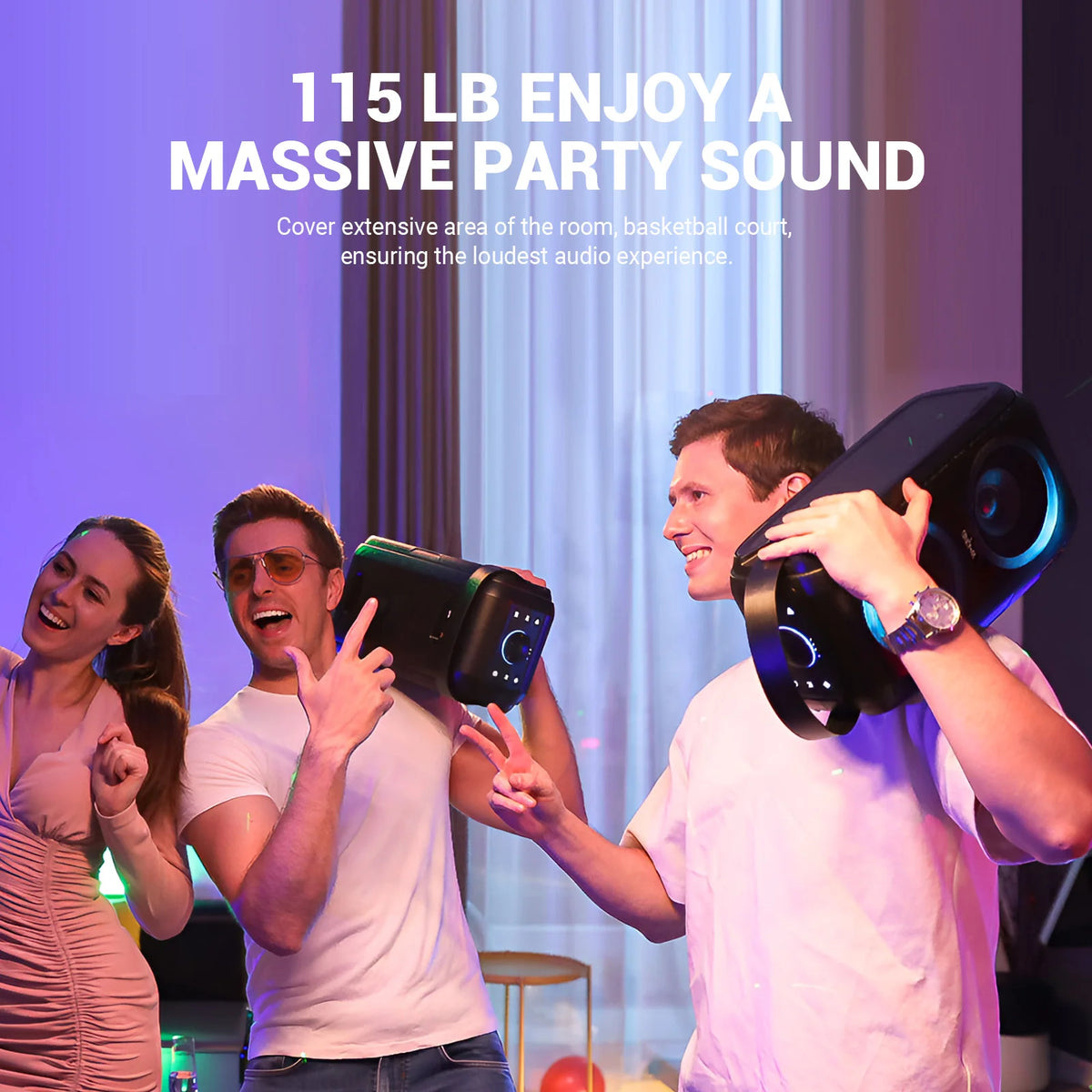 W-King T9-2 Portable Bluetooth Party Speaker With Powerful Stereo Bass