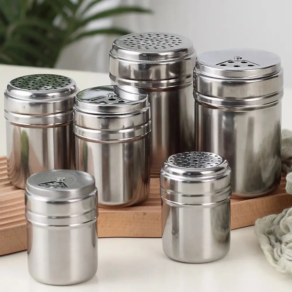 Stainless Steel Rotating Spice Jar For Kitchen Seasoning Storage Solutions