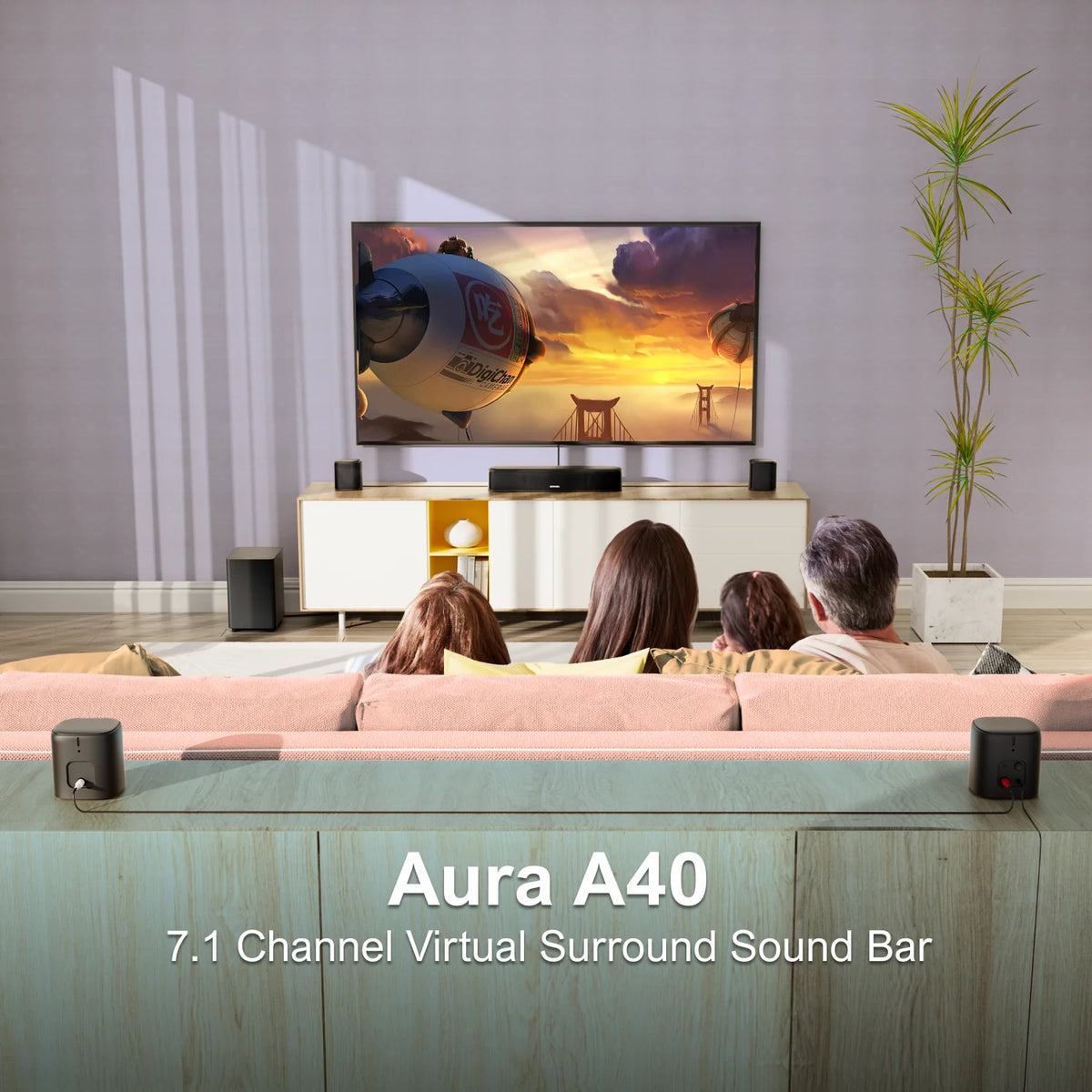 Ultimea 7.1CH Virtual Surround Soundbar With 330W Subwoofer