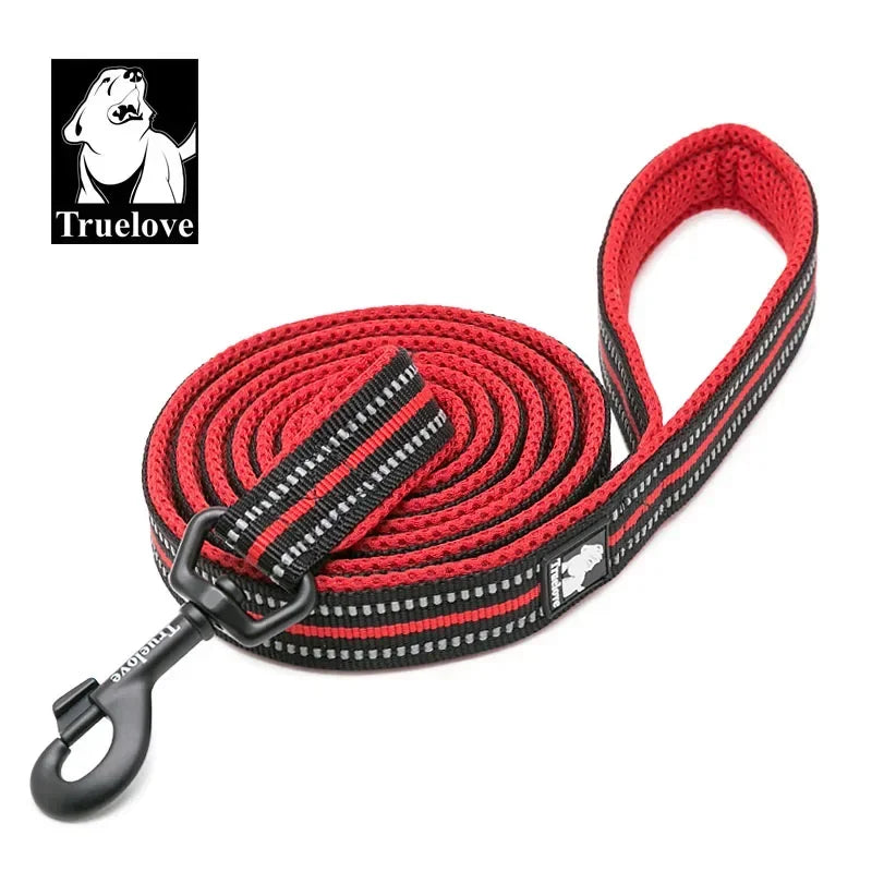 Truelove Reflective Padded Nylon Mesh Pet Leash For Dogs