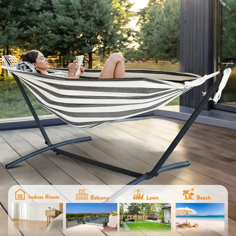 Gyroor Adjustable Stand Hammock For Outdoor Relaxation