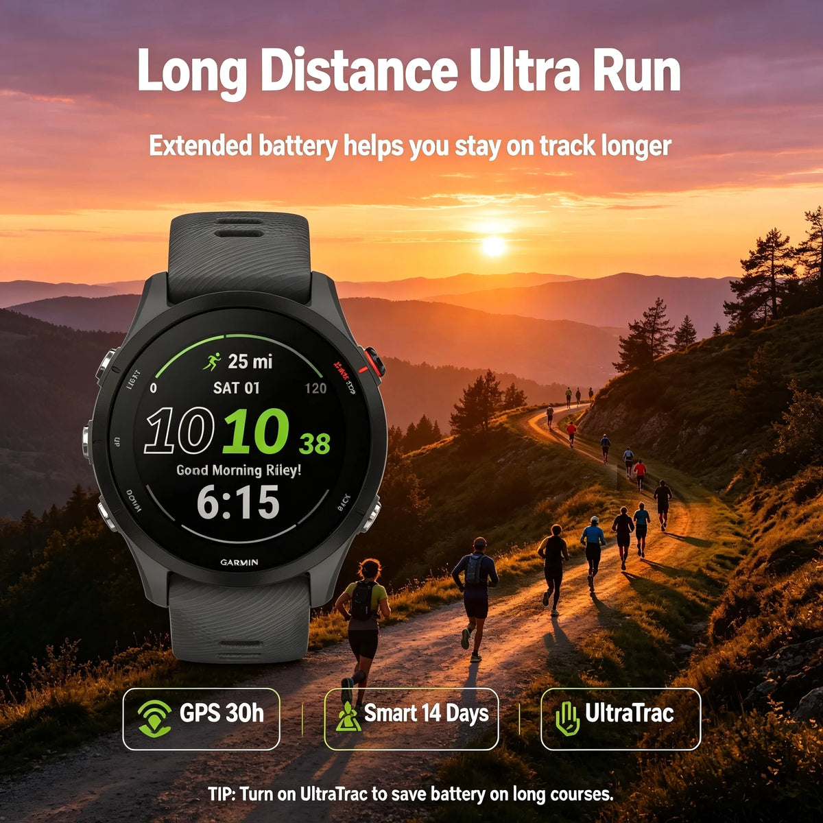 Garmin Forerunner 255 GPS Multisport Fitness Smartwatch With Health Tracking