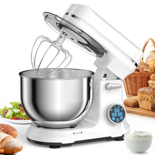 BioloMix Digital Stand Mixer With Dough Hook And Whisk
