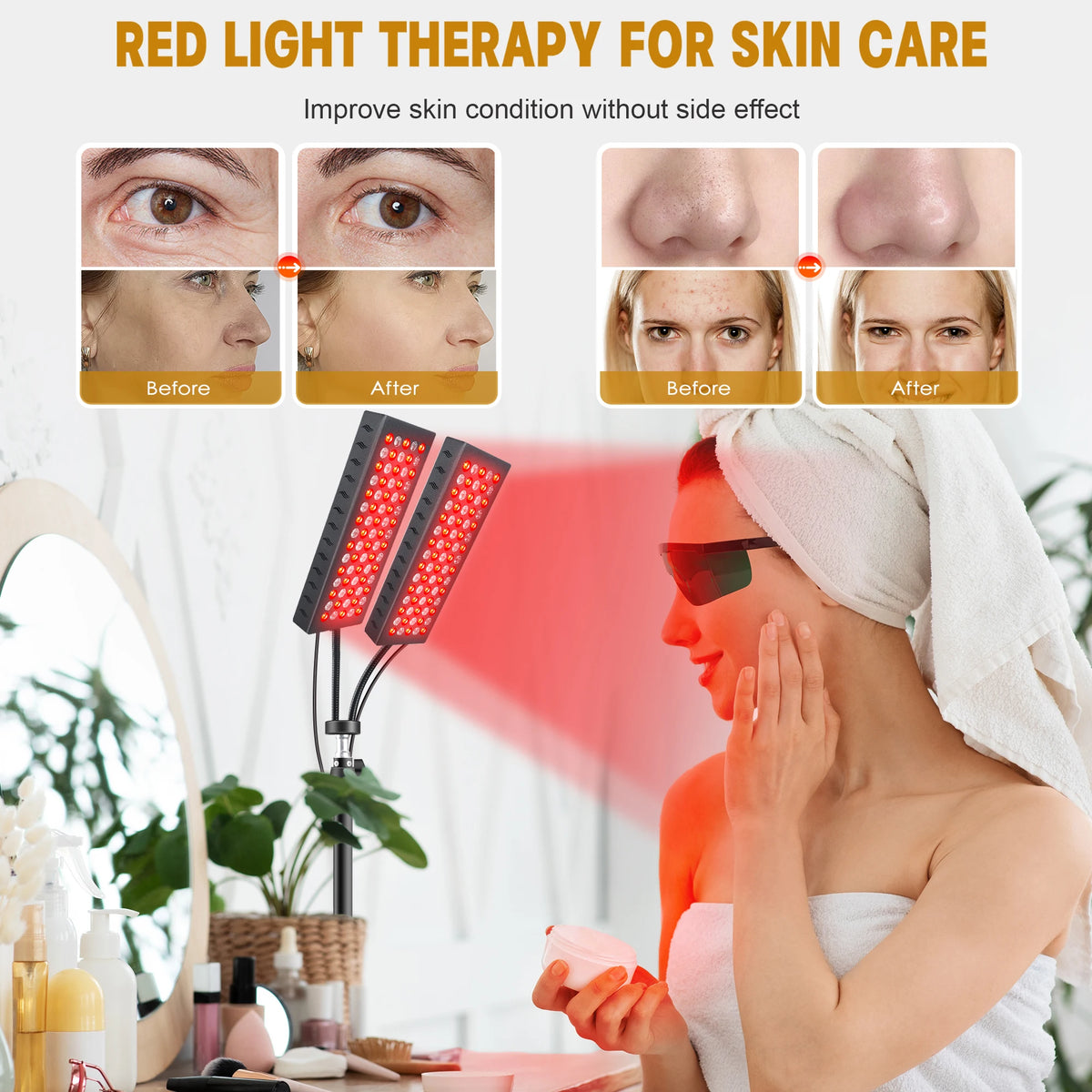 Astarexin Red Light Therapy Panel For Facial And Body Skincare