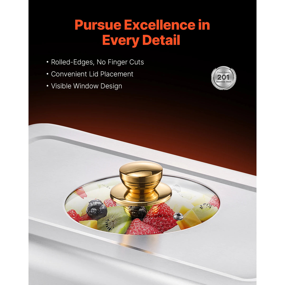 SucceBuy Stainless Steel Chafing Dish Buffet Set For Catering