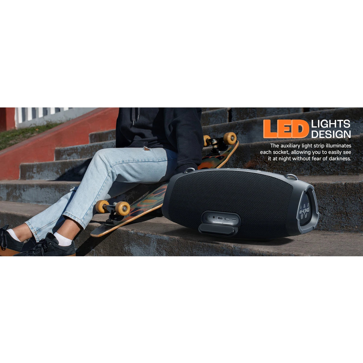 W King Portable Wireless Bluetooth Speaker With Deep Bass