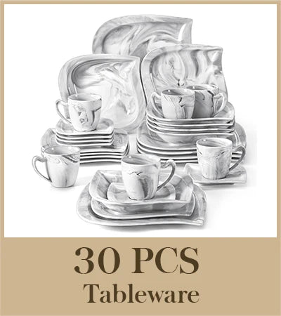 Malacasa Premium Porcelain Dinner Set With Cups Saucers For Home Dining