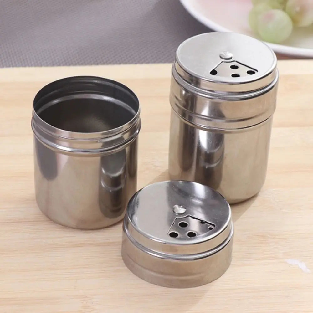 Stainless Steel Rotating Spice Jar For Kitchen Seasoning Storage Solutions