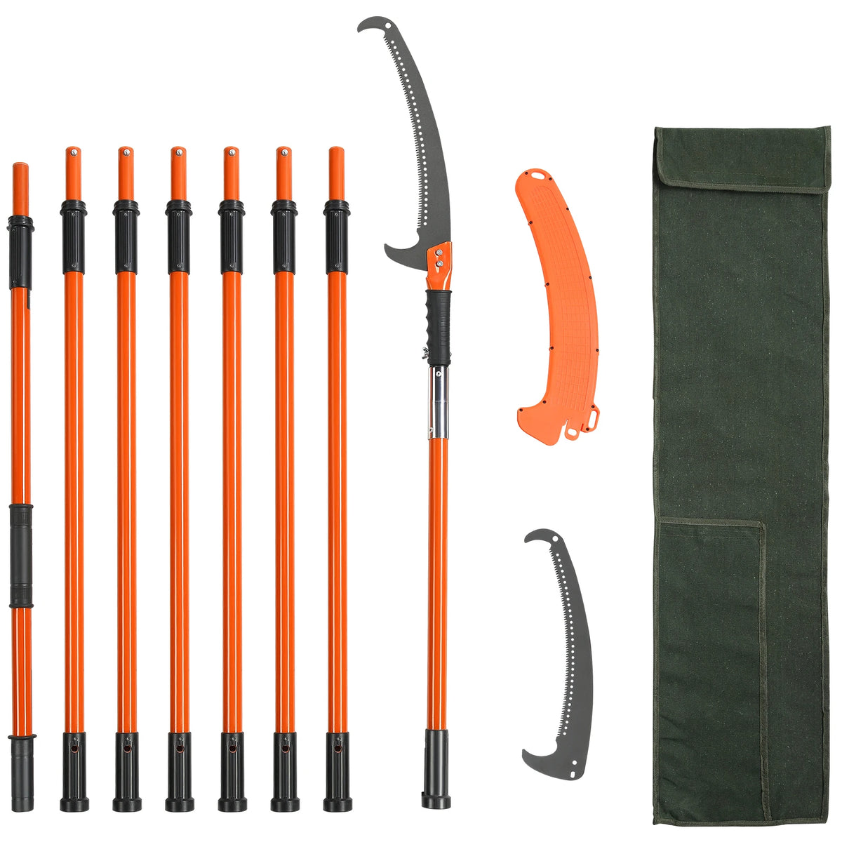 SucceBuy Manual Telescopic Pole Saw With Steel Blade For Trees
