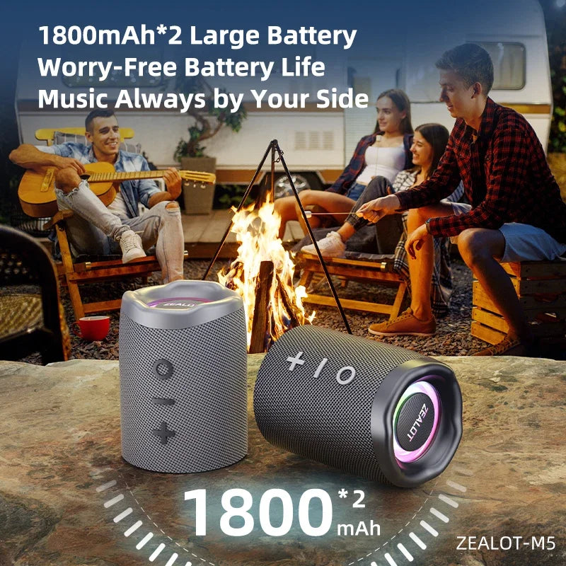 Zealot M5 Magnetic Bluetooth Speaker With Power Bank RGB