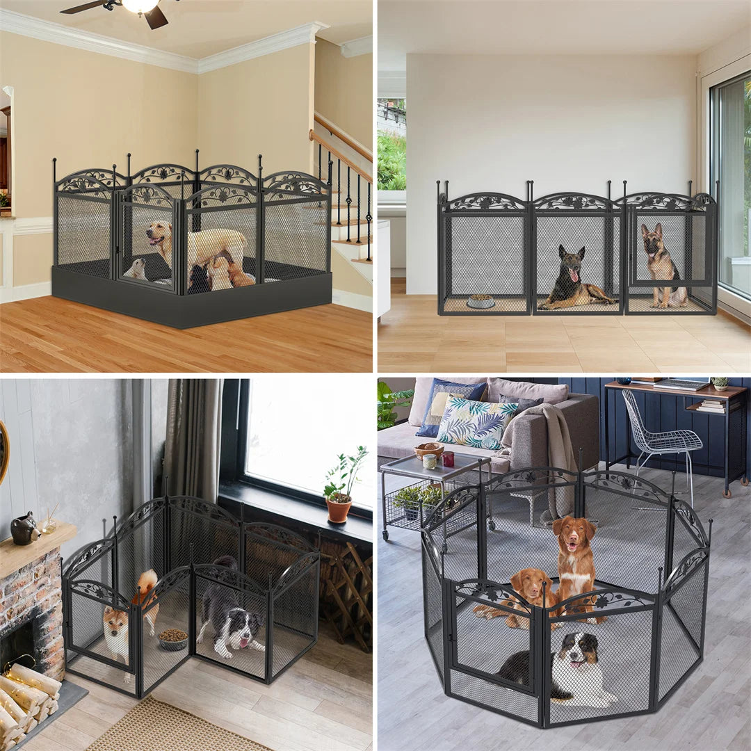 Bingopaw Heavy Duty Metal Dog Playpen With Waterproof Pad