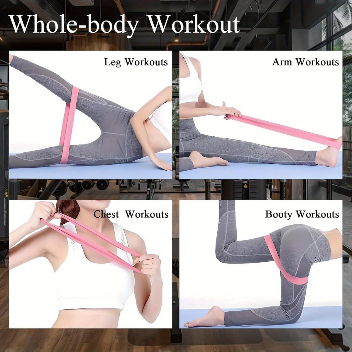 Adjustable Resistance Bands Kit For Home Leg And Hip Toning