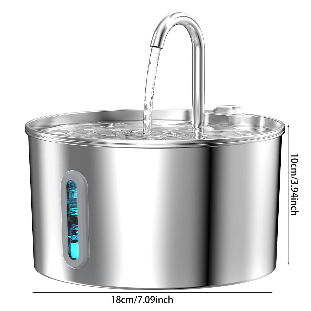 Weomg Automatic Stainless Steel Pet Water Fountain With Quiet Pump