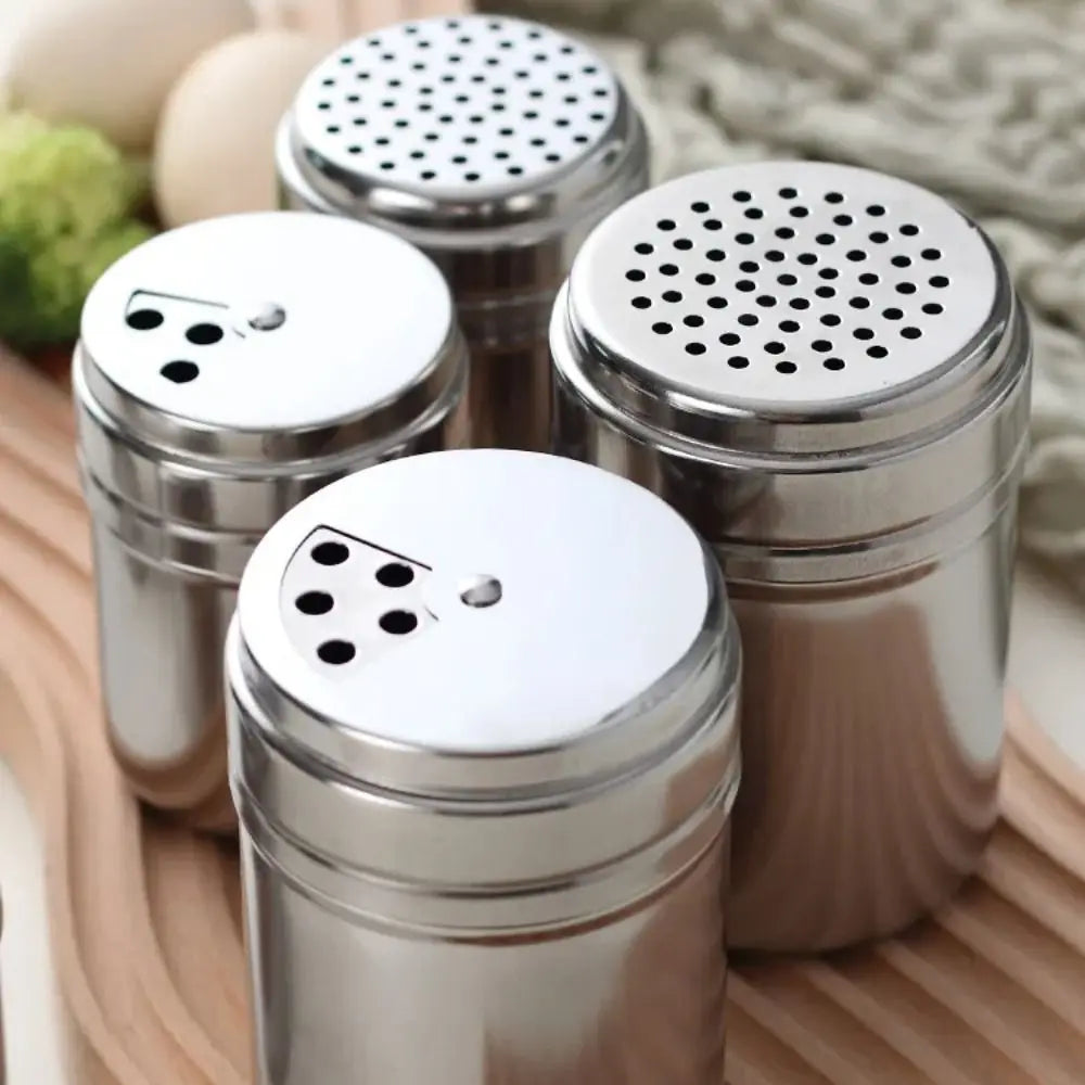 Stainless Steel Rotating Spice Jar For Kitchen Seasoning Storage Solutions