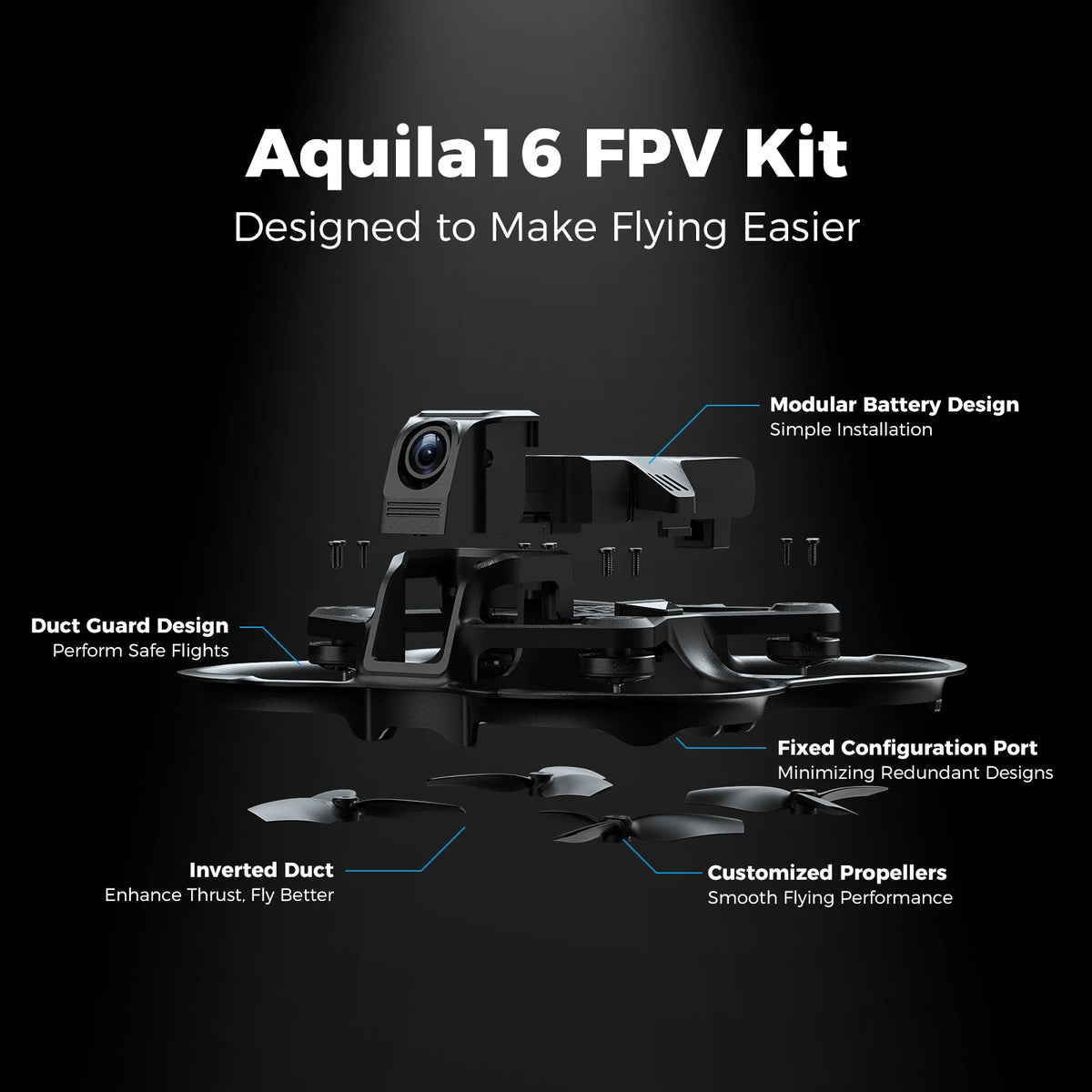 Betafpv Aquila 16 FPV Brushless Racing Professional Drone Kit