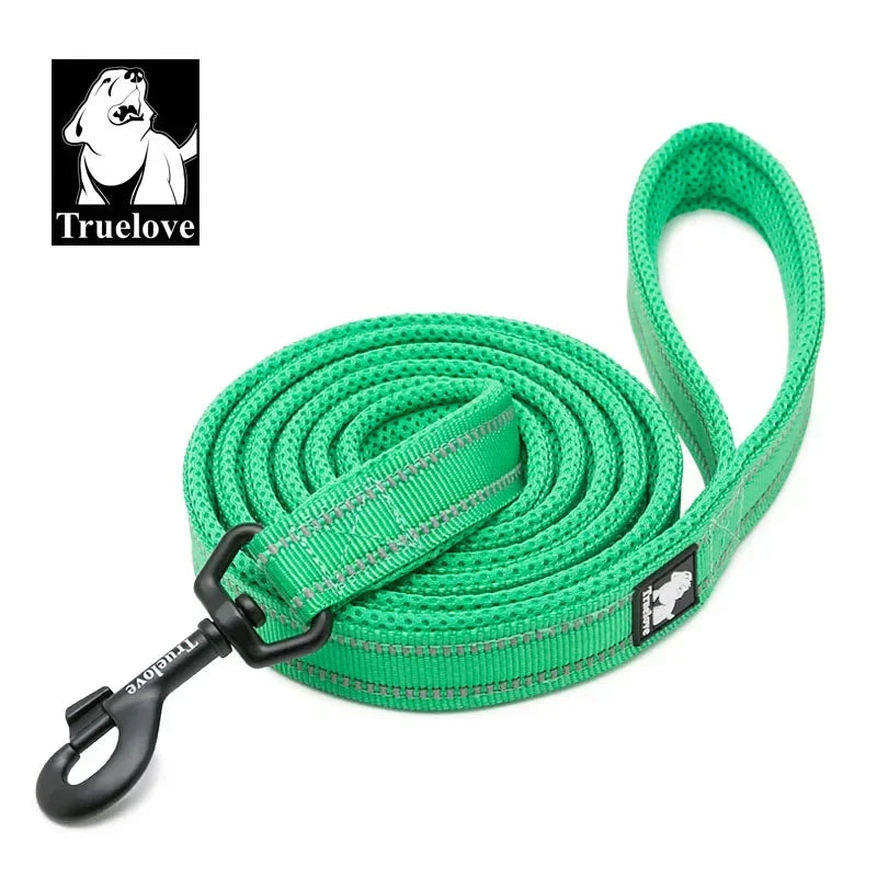 Truelove Reflective Padded Nylon Mesh Pet Leash For Dogs