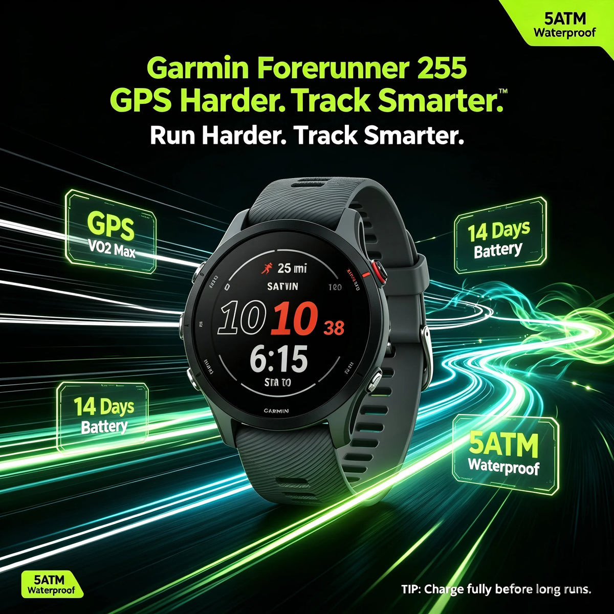 Garmin Forerunner 255 GPS Multisport Fitness Smartwatch With Health Tracking