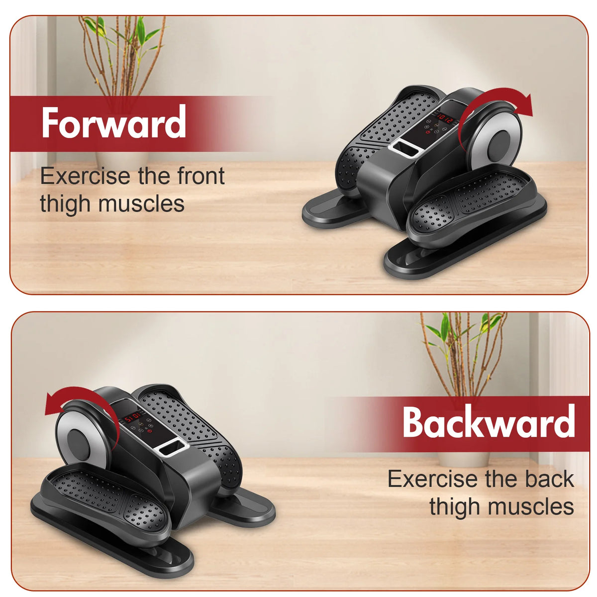 Gamewiu Under Desk Elliptical Machine Portable Leg Exerciser Remote Control