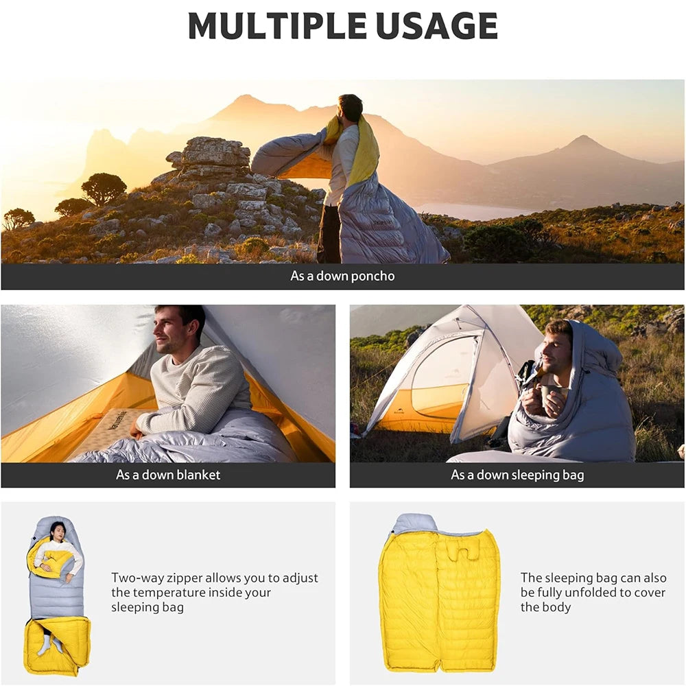 Naturehike Duck Down Winter Sleeping Bag For Camping And Hiking