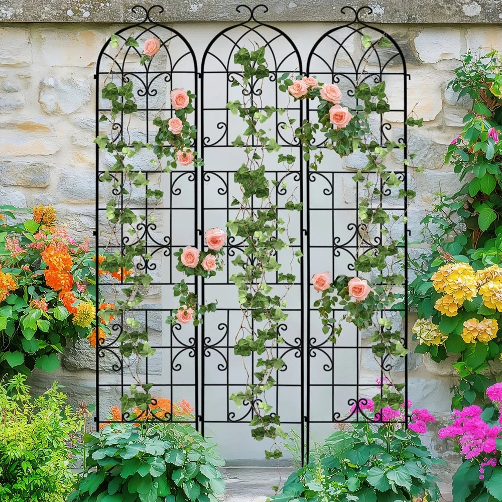 Tall Metal Garden Trellis For Outdoor Climbing Plants And Vines